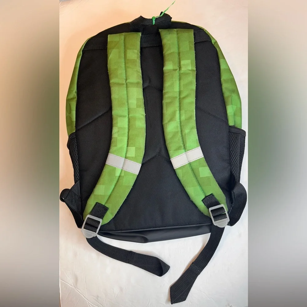 Minecraft Green and Gray Men's Backpack Boys Kids - Picture 6 of 9